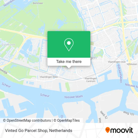 Vinted Go Parcel Shop map