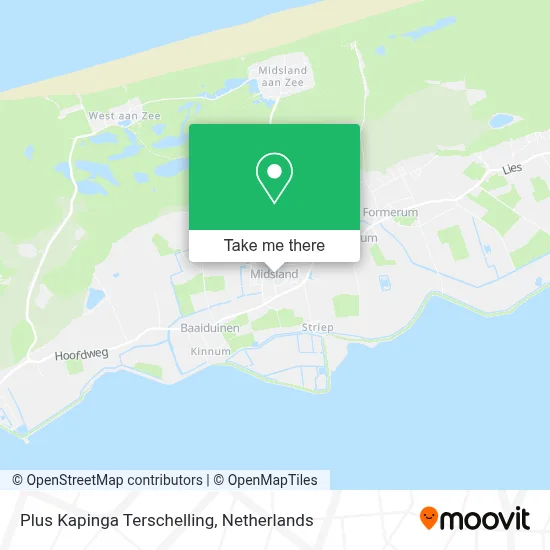 Plus Kapinga Terschelling map