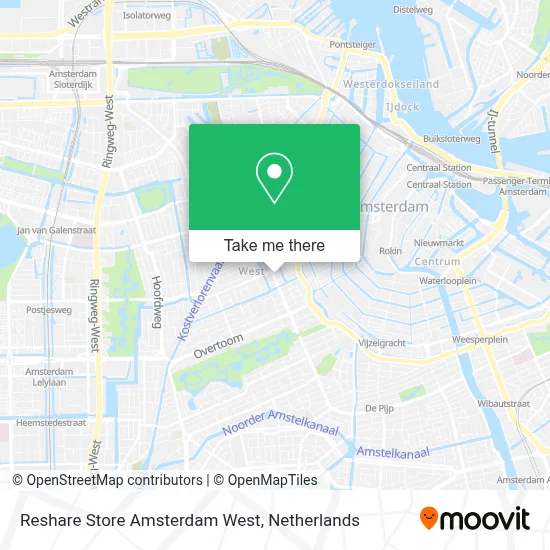 Reshare Store Amsterdam West map