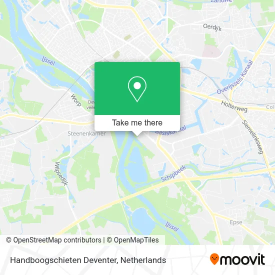 Handboogschieten Deventer map