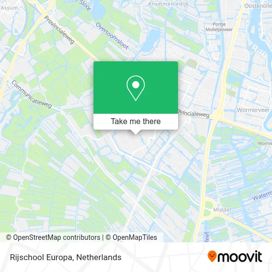 Rijschool Europa map