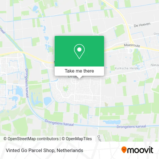 Vinted Go Parcel Shop map