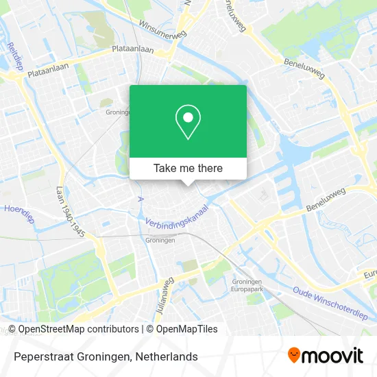 Peperstraat Groningen map