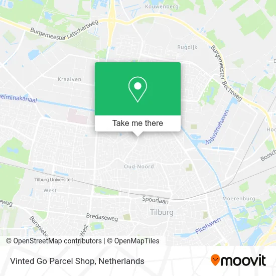 Vinted Go Parcel Shop map