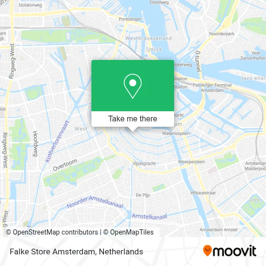 Falke Store Amsterdam map