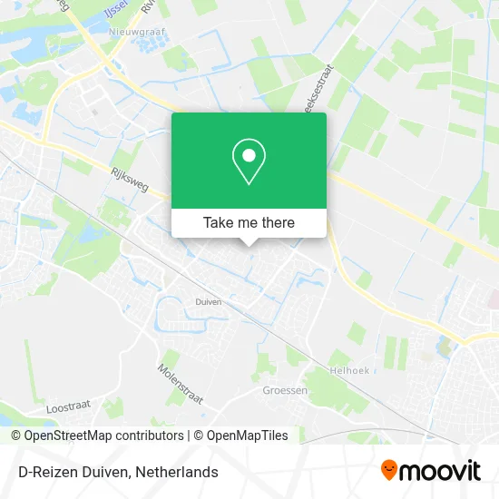 D-Reizen Duiven map