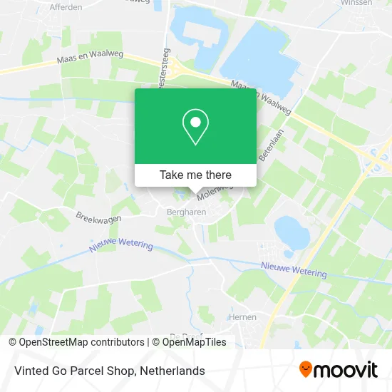 Vinted Go Parcel Shop map