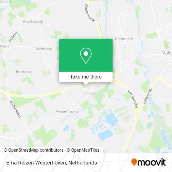 Ema Reizen Westerhoven map
