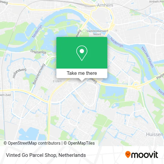 Vinted Go Parcel Shop map