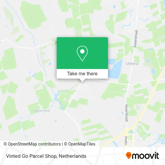 Vinted Go Parcel Shop map