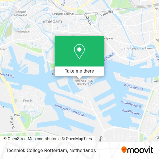 Techniek College Rotterdam map