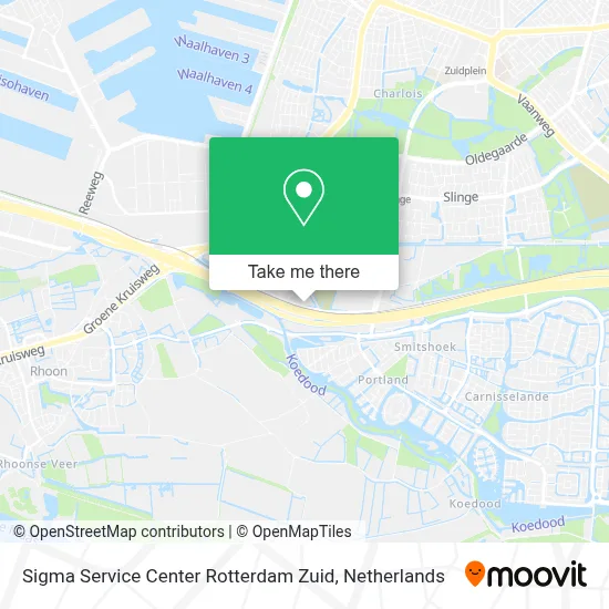 Sigma Service Center Rotterdam Zuid map