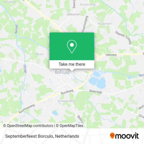 Septemberfeest Borculo map
