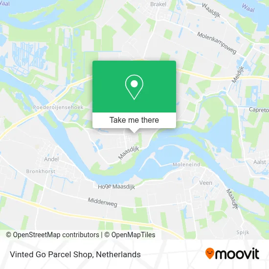 Vinted Go Parcel Shop map