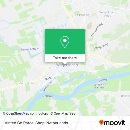 Vinted Go Parcel Shop map