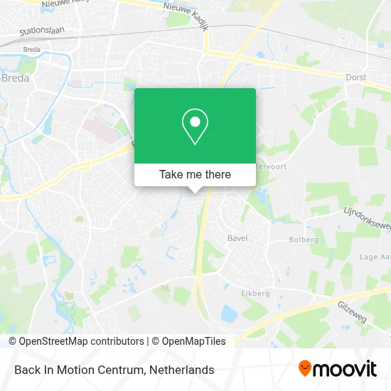 Back In Motion Centrum map