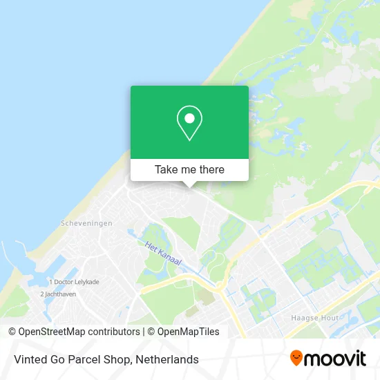 Vinted Go Parcel Shop map