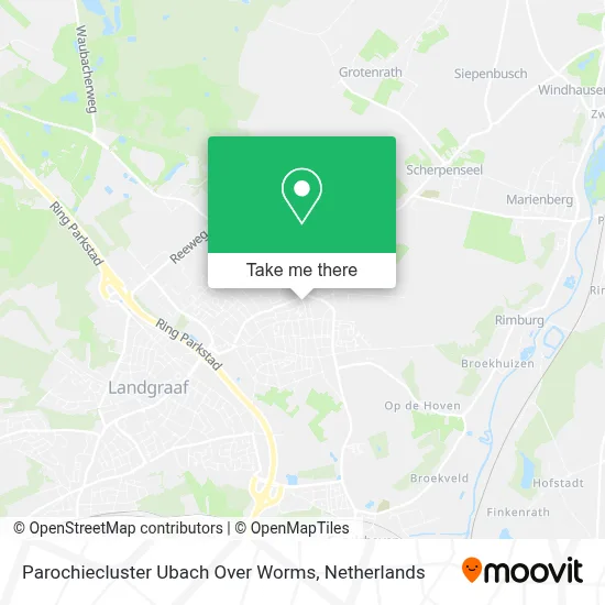 Parochiecluster Ubach Over Worms map