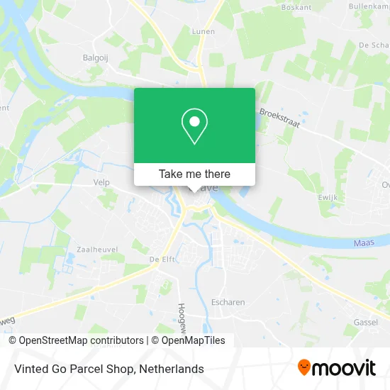 Vinted Go Parcel Shop map