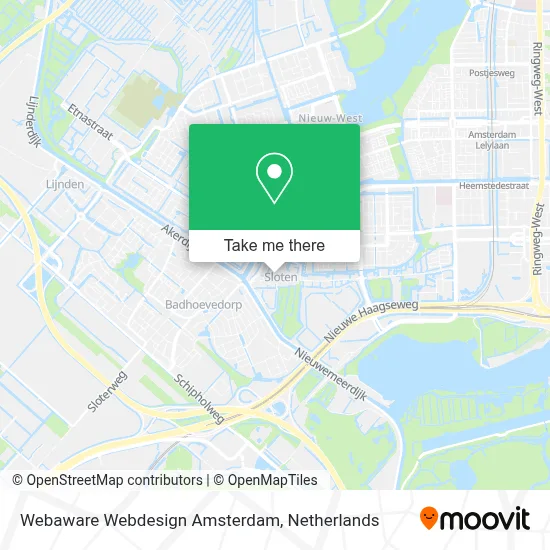 Webaware Webdesign Amsterdam map