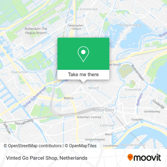 Vinted Go Parcel Shop map