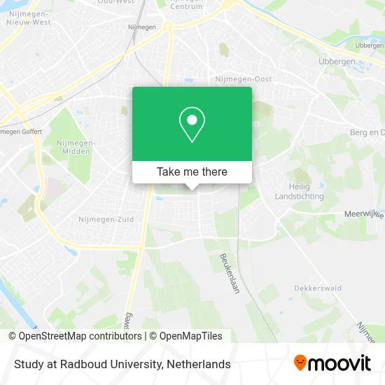 Study at Radboud University map