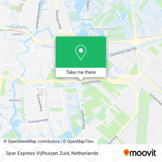Spar Express Vijfhuizen Zuid map