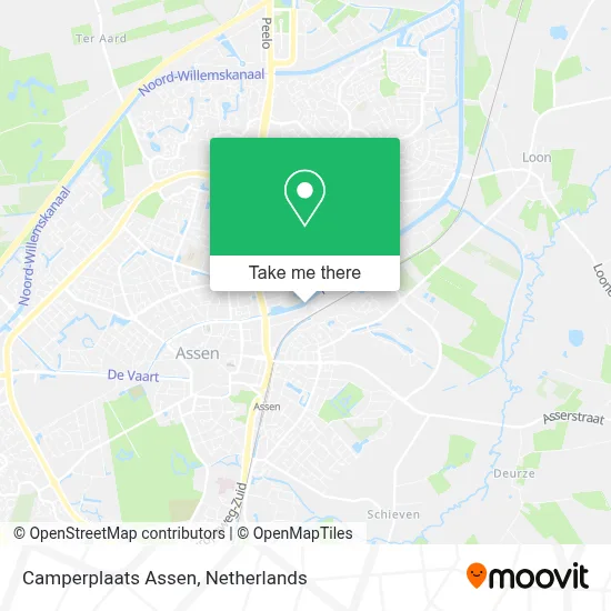 Camperplaats Assen map