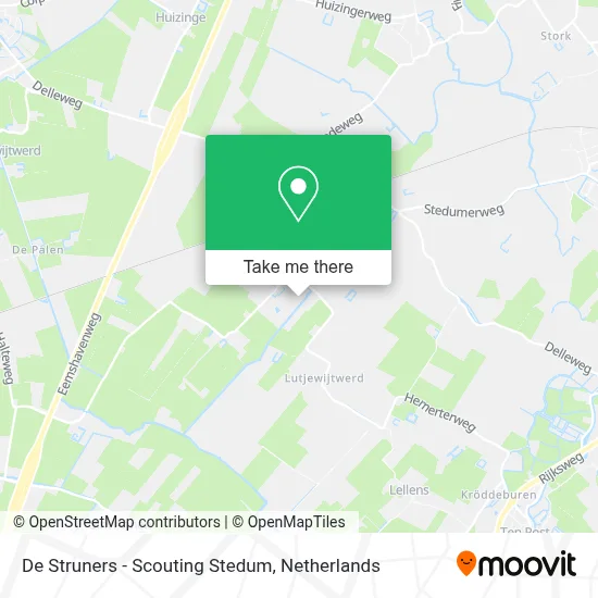 De Struners - Scouting Stedum map