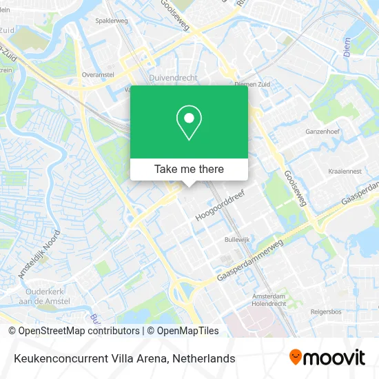 Keukenconcurrent Villa Arena map
