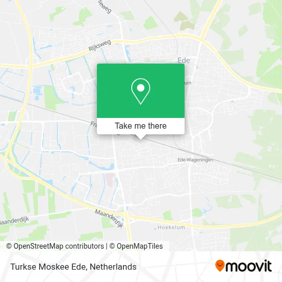 Turkse Moskee Ede map