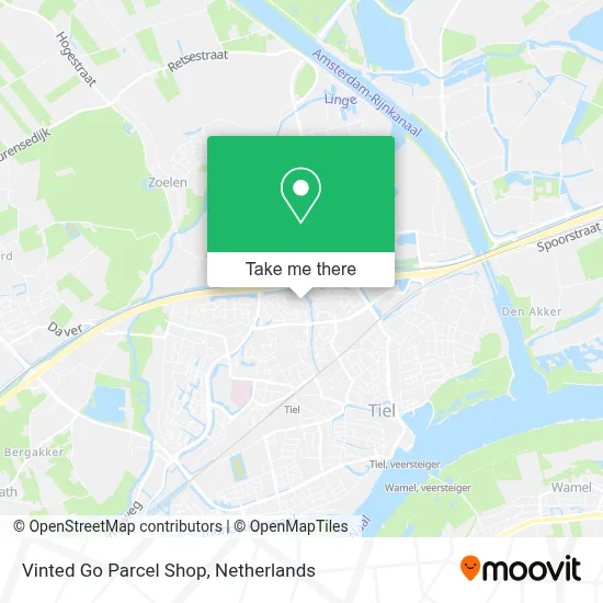Vinted Go Parcel Shop Karte