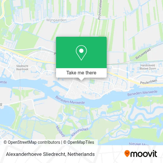 Alexanderhoeve Sliedrecht map
