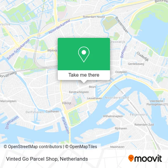 Vinted Go Parcel Shop Karte