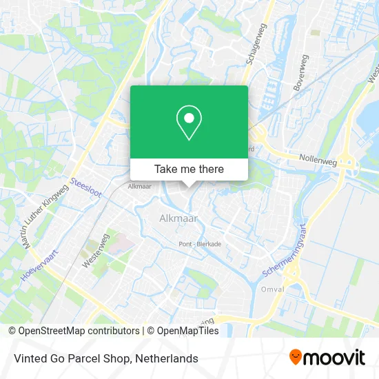Vinted Go Parcel Shop map