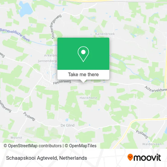 Schaapskooi Agteveld map