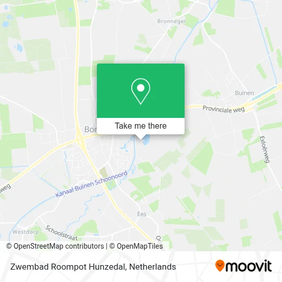 Zwembad Roompot Hunzedal map