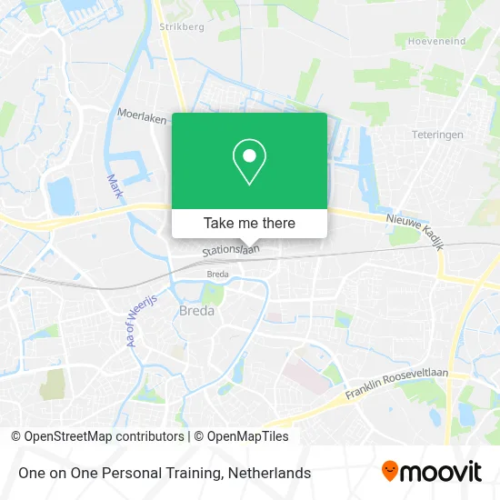 One on One Personal Training map