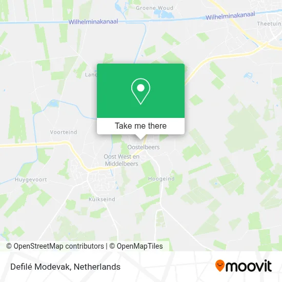 Defilé Modevak map