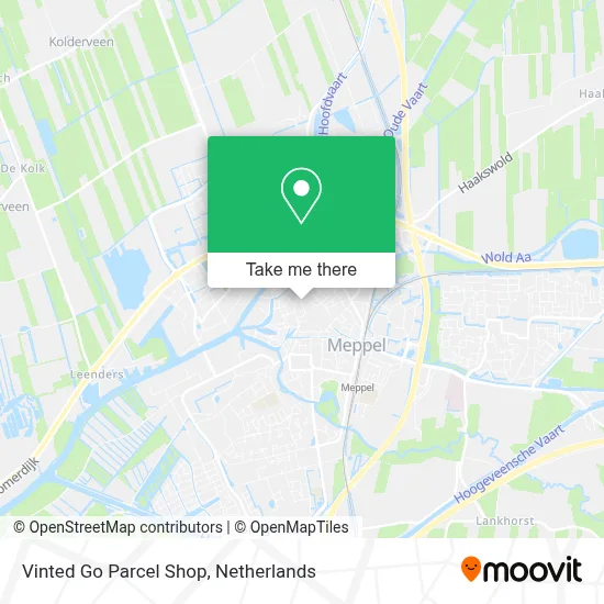 Vinted Go Parcel Shop map