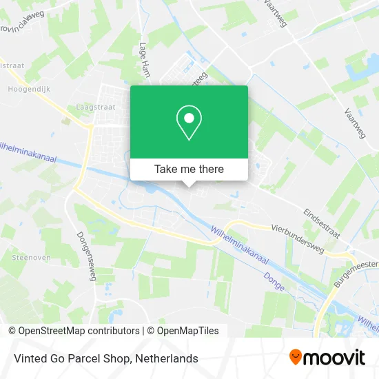 Vinted Go Parcel Shop map