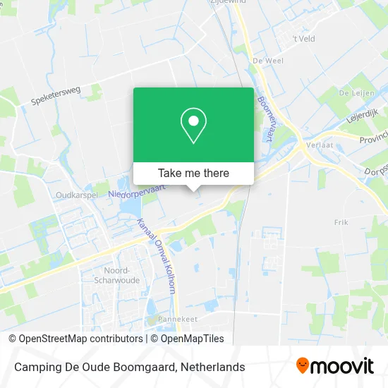 Camping De Oude Boomgaard map