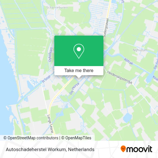 Autoschadeherstel Workum map
