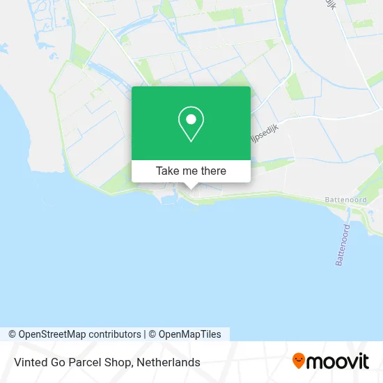 Vinted Go Parcel Shop map