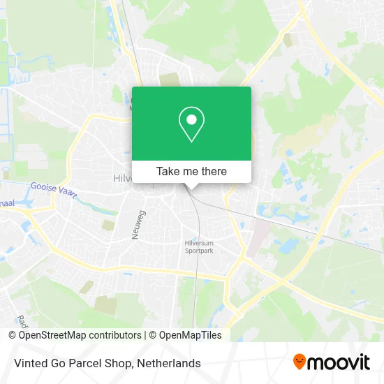 Vinted Go Parcel Shop map