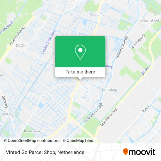 Vinted Go Parcel Shop map