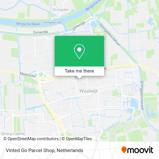 Vinted Go Parcel Shop map