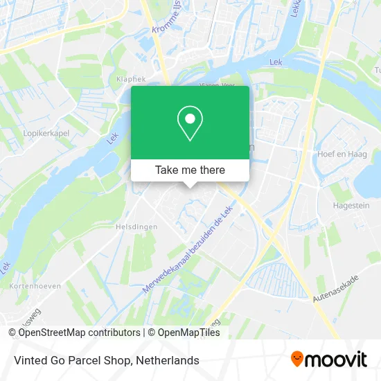 Vinted Go Parcel Shop map