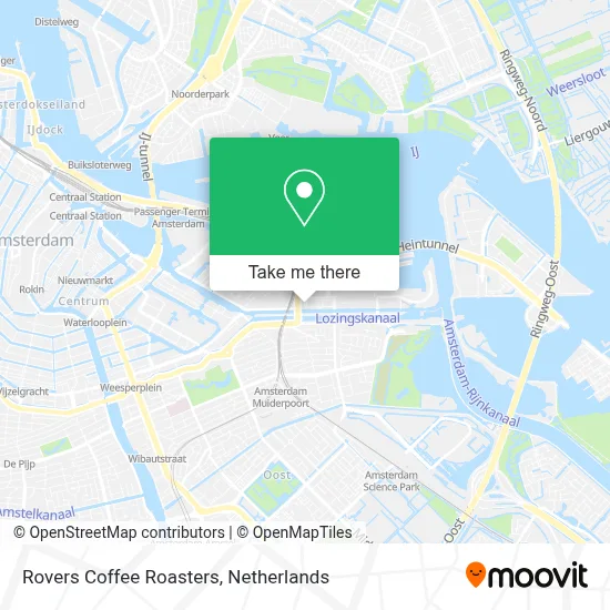Rovers Coffee Roasters map