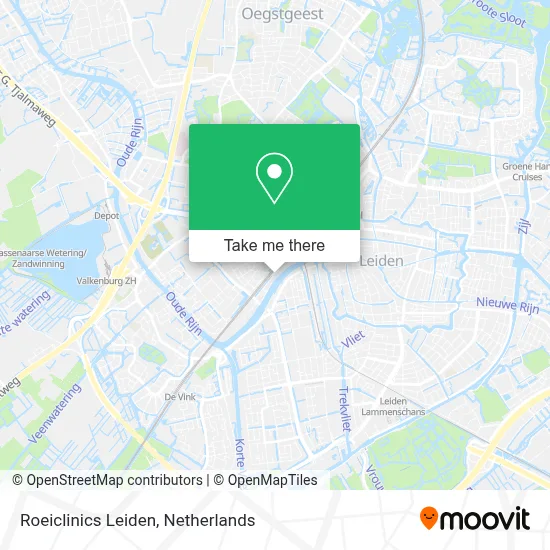 Roeiclinics Leiden map